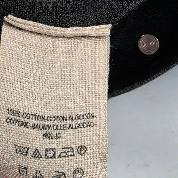 Free People Cropped Denim Button Up Jacket Sz Small Distressed Detachable Hood - Picture 8 of 12